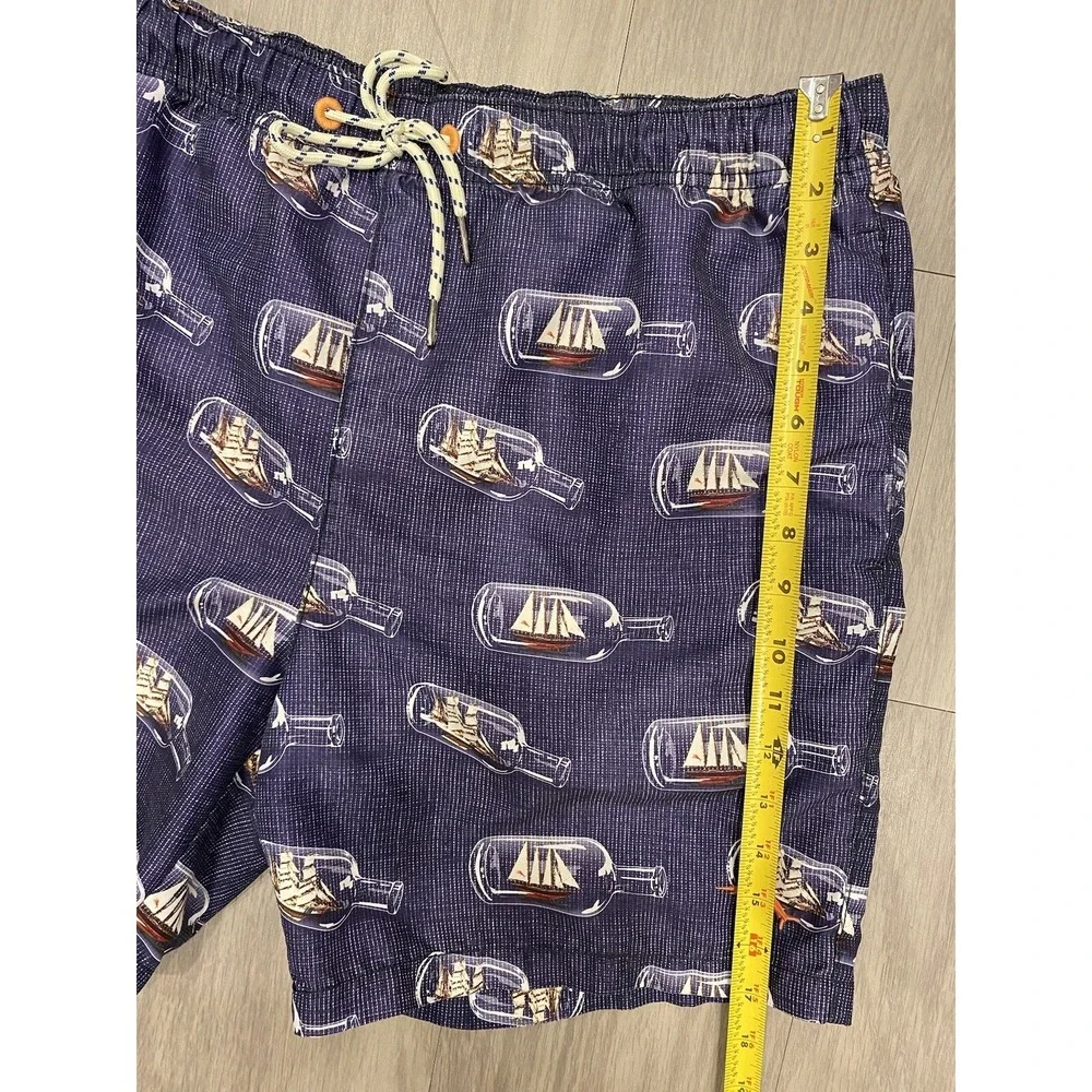 Tommy Bahama Relax Mens Swim Medium Shorts Trunks Ship in a Bottle Blue